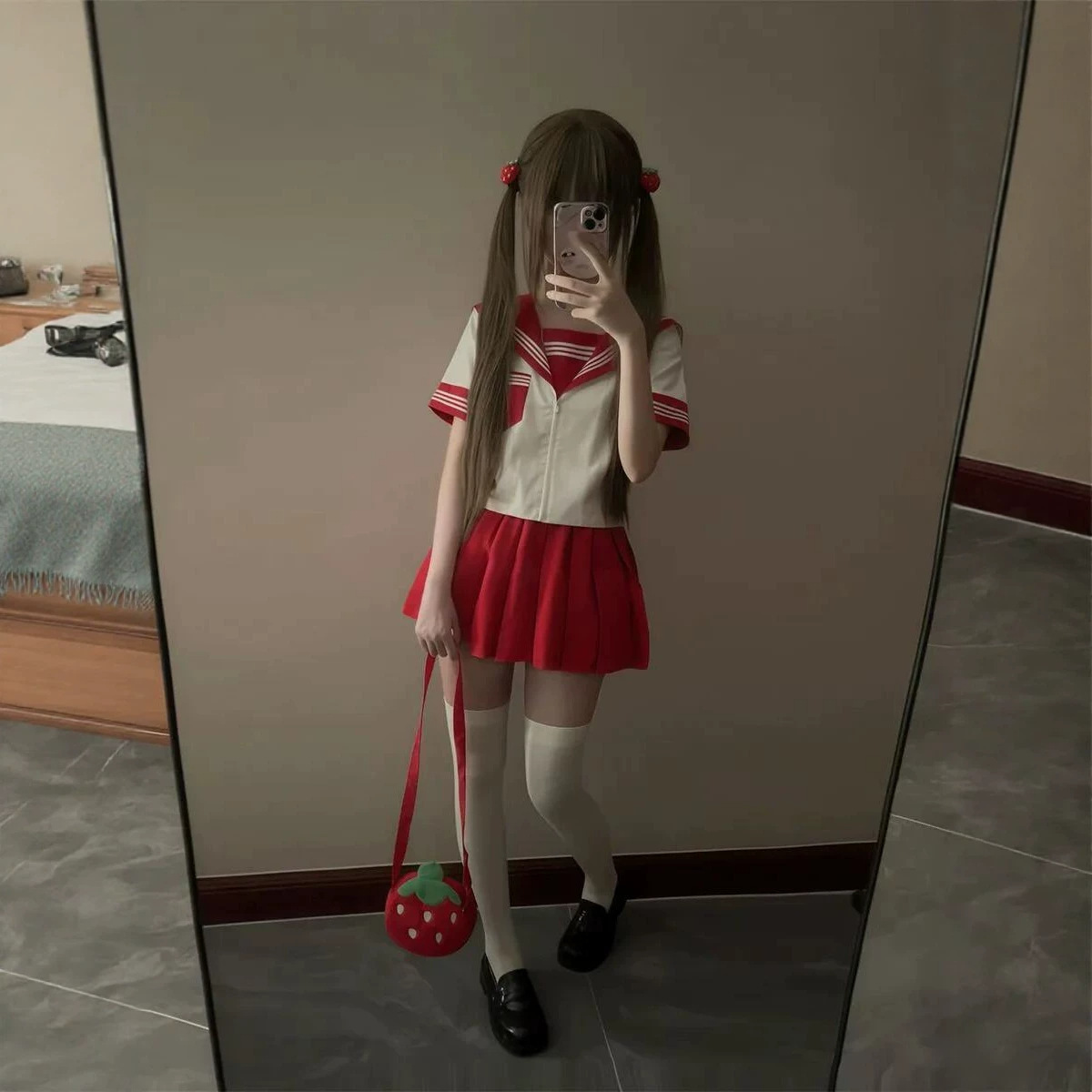 日系jk原创红三本JK制服夏季基础短袖水手服可爱校供学院风套装女