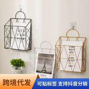Nordic Ins Golden Iron Art Book Газета домашняя гостиная на стенах украшения газеты и пресса