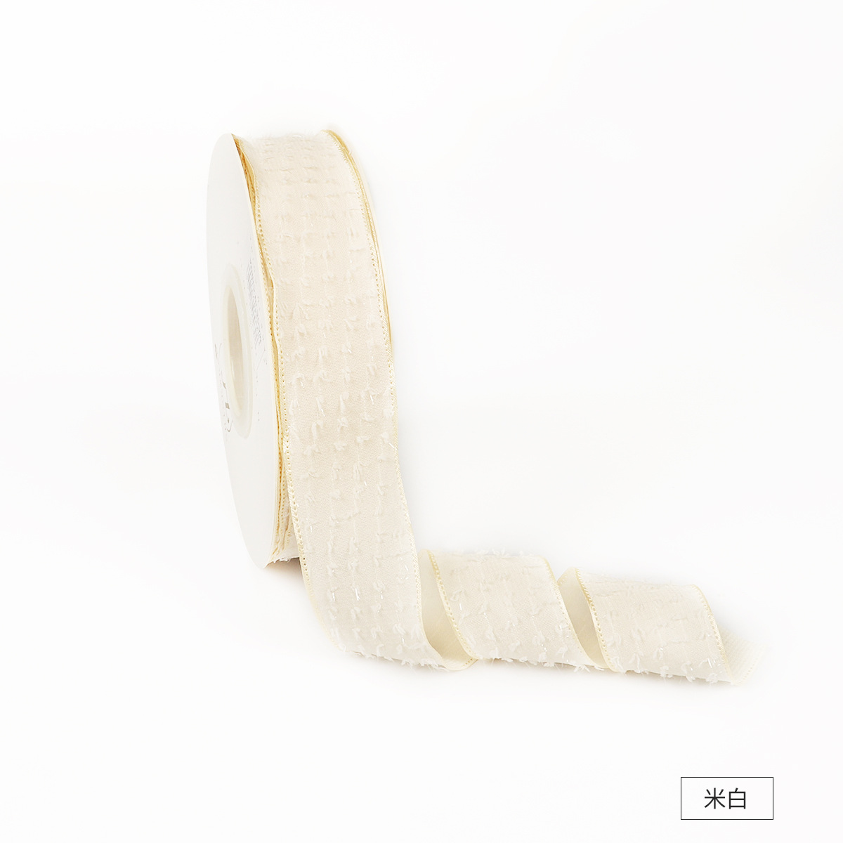 Blanco beige * 2,5 cm * 10 yardas