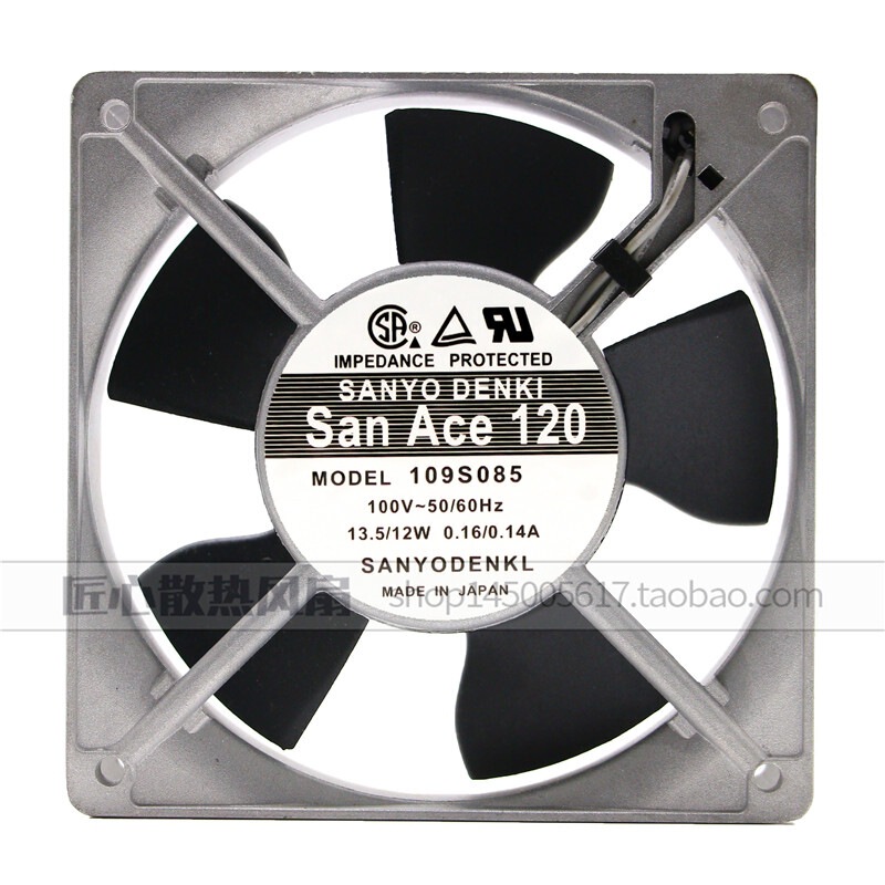 Japan SAOYO Sanyo 12cm AC Fan 109S 085 100v 13.5/12W san ace120 Japan SAOYO Sanyo 12cm AC Fan 109S 085 100v 13.5/12W san ace120