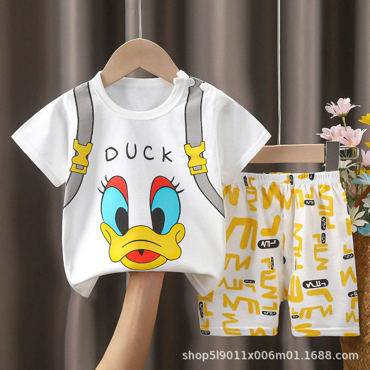 Детский летний комплект: шорты и футболка с коротким рукавом, рост 73–130 см, яркие принты