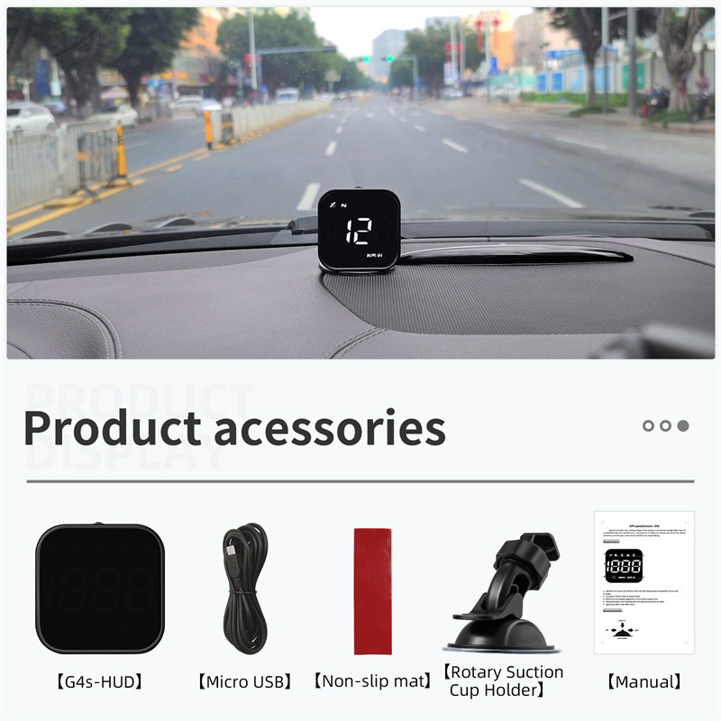 In-Stock Car Hud Head-Up Display Universal Gps Speedometer Compass High-Definition Smart Display
