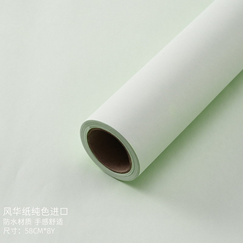 Materiales de embalaje de flores, venta al por mayor, materiales para tienda de flores, papel de regalo floral de color sólido, papel de regalo para ramo de papel Fenghua impermeable image 62
