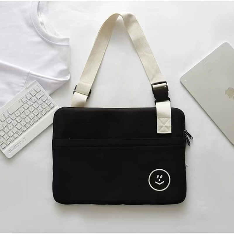 ☢ Casual One-Shoulder Cross-Body Suitable for Huawei 13 MacBook Lenovo Pro14 Shockproof Tablet Bag Cross-Body