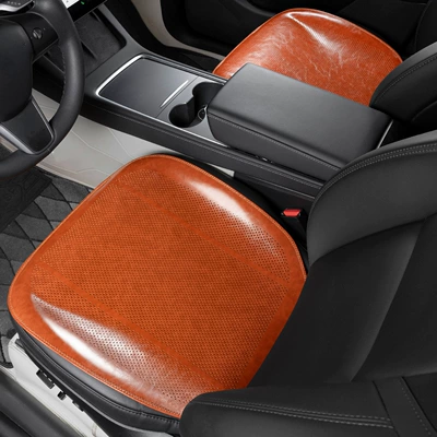 Special Car Summer: Seat cushion, seat cover - type-a-oil-wax-leather-agate-red-two-front-seats