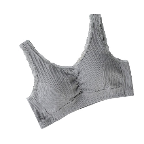 Manufacturer's middle-aged and elderly large size sports sleeping bra without buckle mother's underwear without rims breathable vest spring and summer