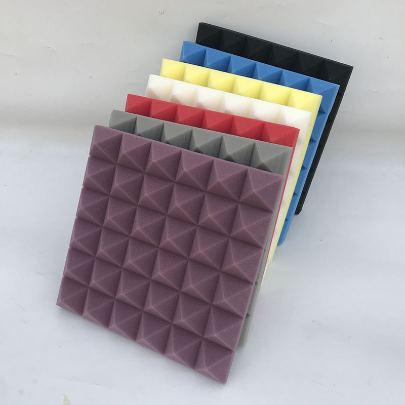 6塔金字塔隔音棉吸音棉聚氨酯消音泡沫装饰墙贴环保阻燃跨境外贸