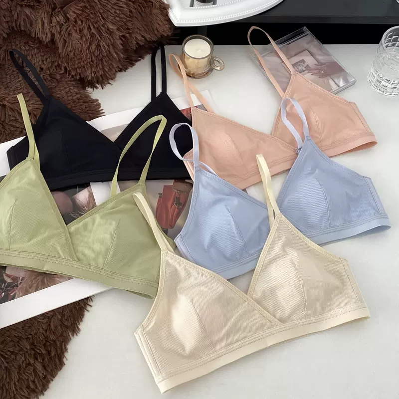 Lace underwear, push up bra, comfortable thin wireless bra, french style