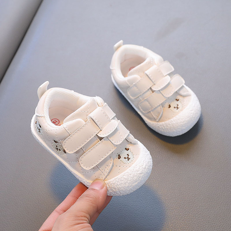 Primavera y otoño nuevos zapatos para bebés pequeños zapatos de bebé transpirables niños y niñas zapatos antideslizantes de velcro para bebés