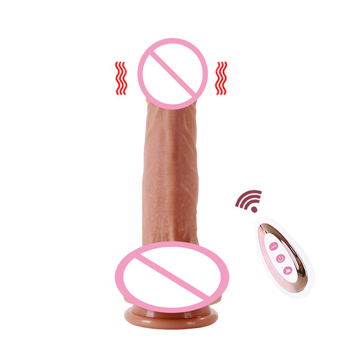 Jiuxi's new DY83050 wireless remote control magnetic charging telescopic 15 movement heated silicone vibrating dildo