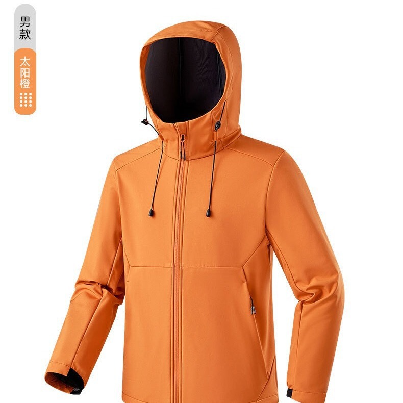 Mountaineer Outdoor Fall/Winter Rush Clothes Soft Shell Casual Hiking Waterproof Jacket Couple Hooded Jacket