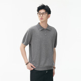ZF8107-MM男夏季老钱风简约休闲OLO衫松弛感高智针织短袖T恤，男装针织衫/毛衣，星座614