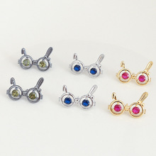 铜镀真金阿飘兔子眼镜可爱小精灵配件diy手工巴洛克珍珠自制材料