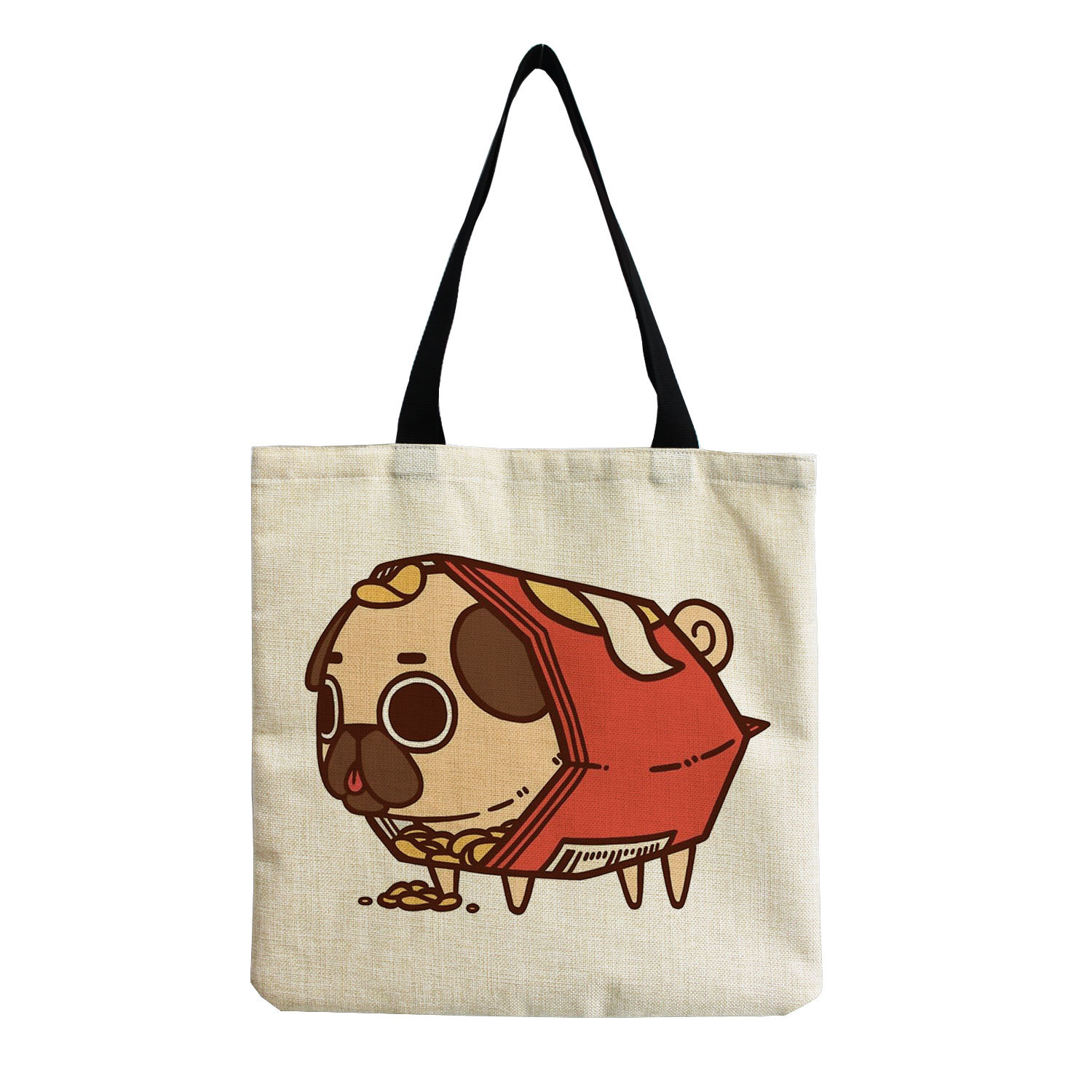 Top Handle Strap Type Canvas Bag Bags Type Women's Fashion Dog Shopping Bags