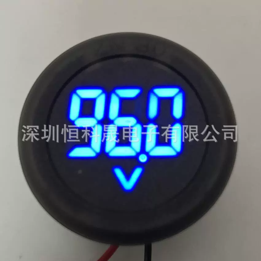 Новый ZN30 прост в установке Круглый матовый двухпроводной DC4-100V Цифровой дисплей постоянного тока Вольтметр Электрические автомобильные часы