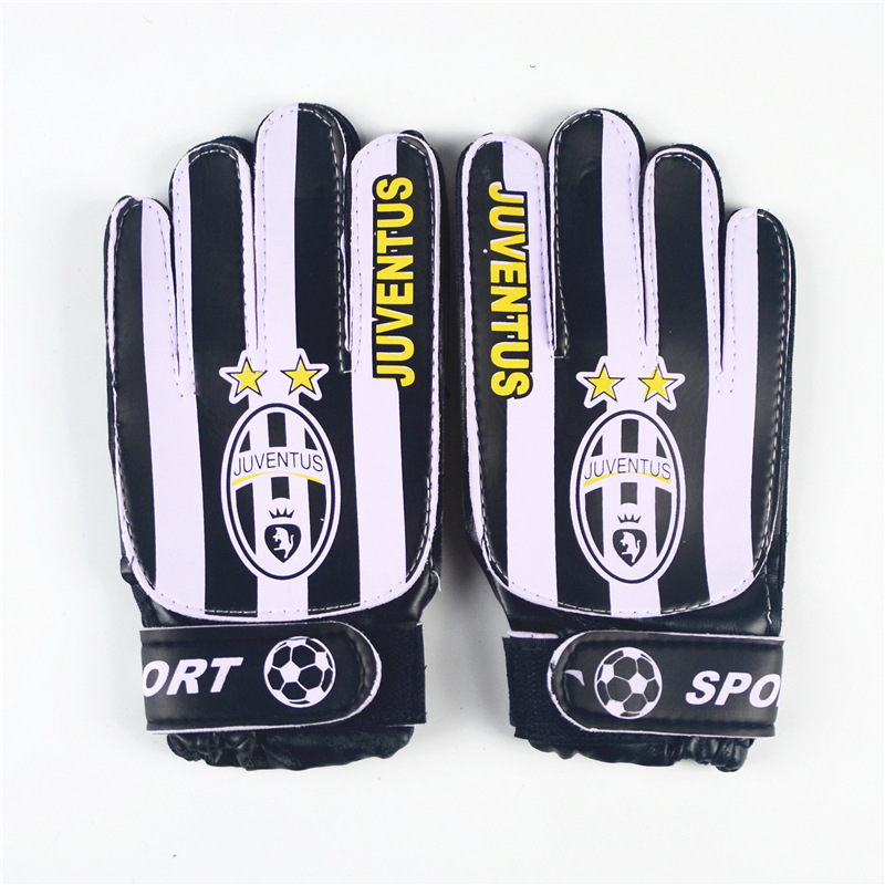 守门员手套PU防滑 足球队标手套 儿童成人足球训练手套厂家现货