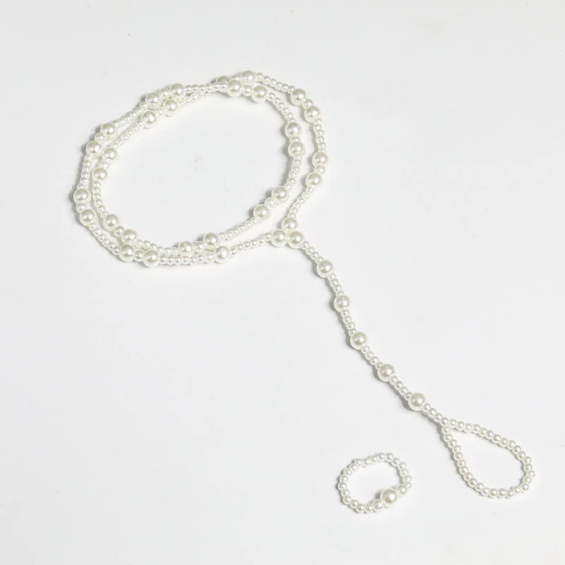 Модные летние anklet браслет, обувь для пляжа из жемчуга, европейский стиль