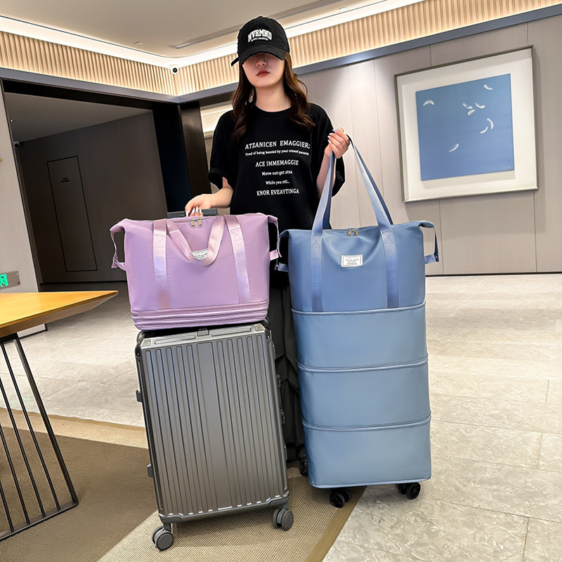 三层扩展多功能旅行包万向轮外出耐用行李包大容量家居搬家收纳袋|undefined