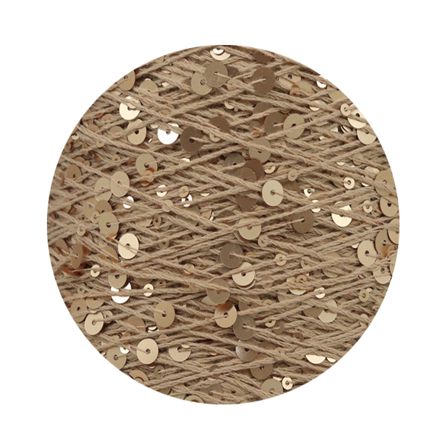 50g algodón lentejuelas hilo 3mm + 6mm peinado tamaño de lujo lentejuelas mano hilo tejer precio al por mayor