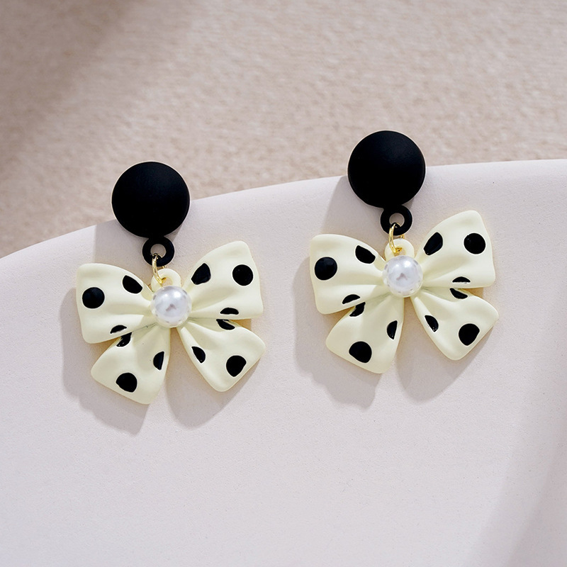 Modern Style Sweet Bow Knot Imitation Pearl Alloy Plating Women's Drop Earrings display picture 5