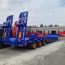 跨境出口重型六桥大件设备运输车 大型机械设备拖板车 六轴低平板