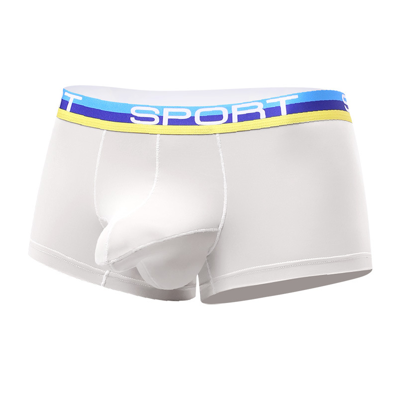 Three-Dimensional Bullet Separation Bag Men's Underwear Boxer Briefs Nylon Breathable Elastic Ice Silk Fabric Sexy and Comfortable