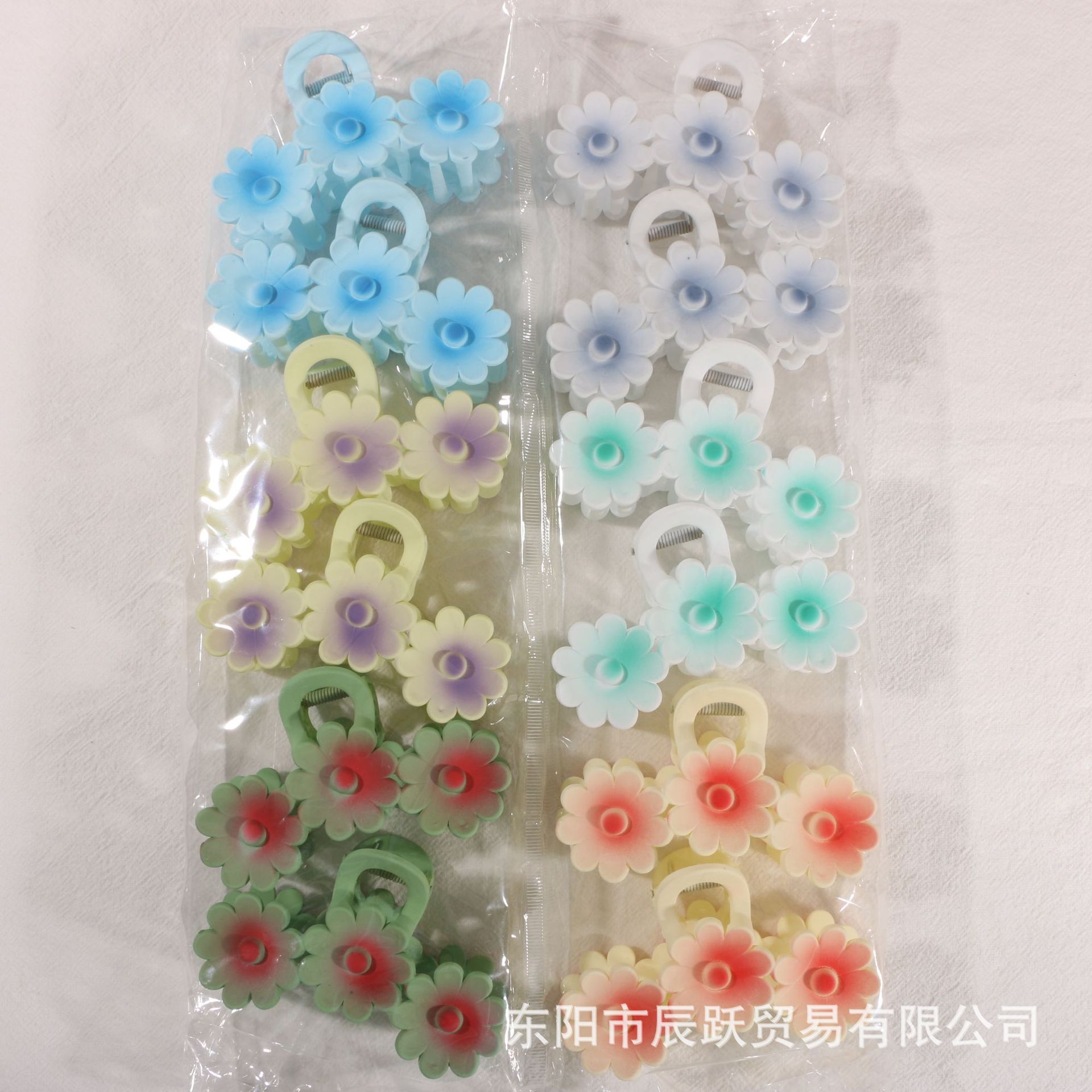 Nuevo color frangipani acrílico pinza para el cabello flor pinza de agarre de alta calidad elegante accesorio para el cabello de mujer pinza de tiburón de agarre lateral