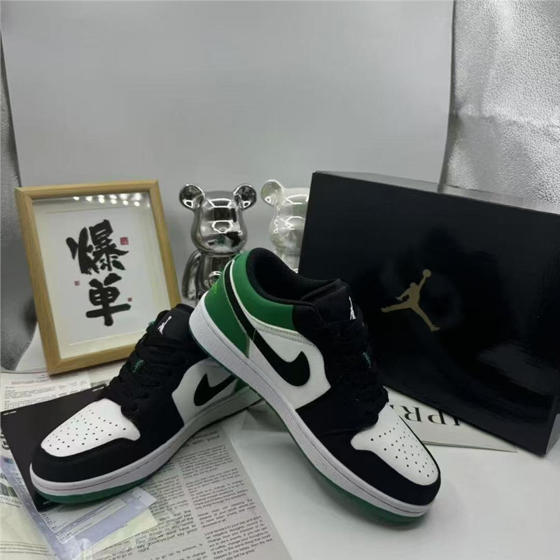 aj1 검정 녹색 마찰 소리 순수 오리지널 공장 직모