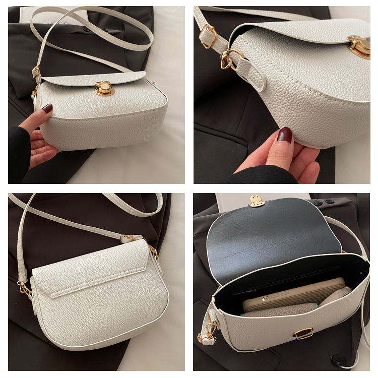 276g Weight Sewing Thread Fashion Element Lock clasp Closure Type Single Shoulder Strap Strap Type Casual Occasion Pu Leather Material Solid Color Pattern All Seasons Season Women's Gender Classic Style Style Square Shape Women's Pu Leather Solid Color Classic Style Sewing Thread Square Lock Clasp 1