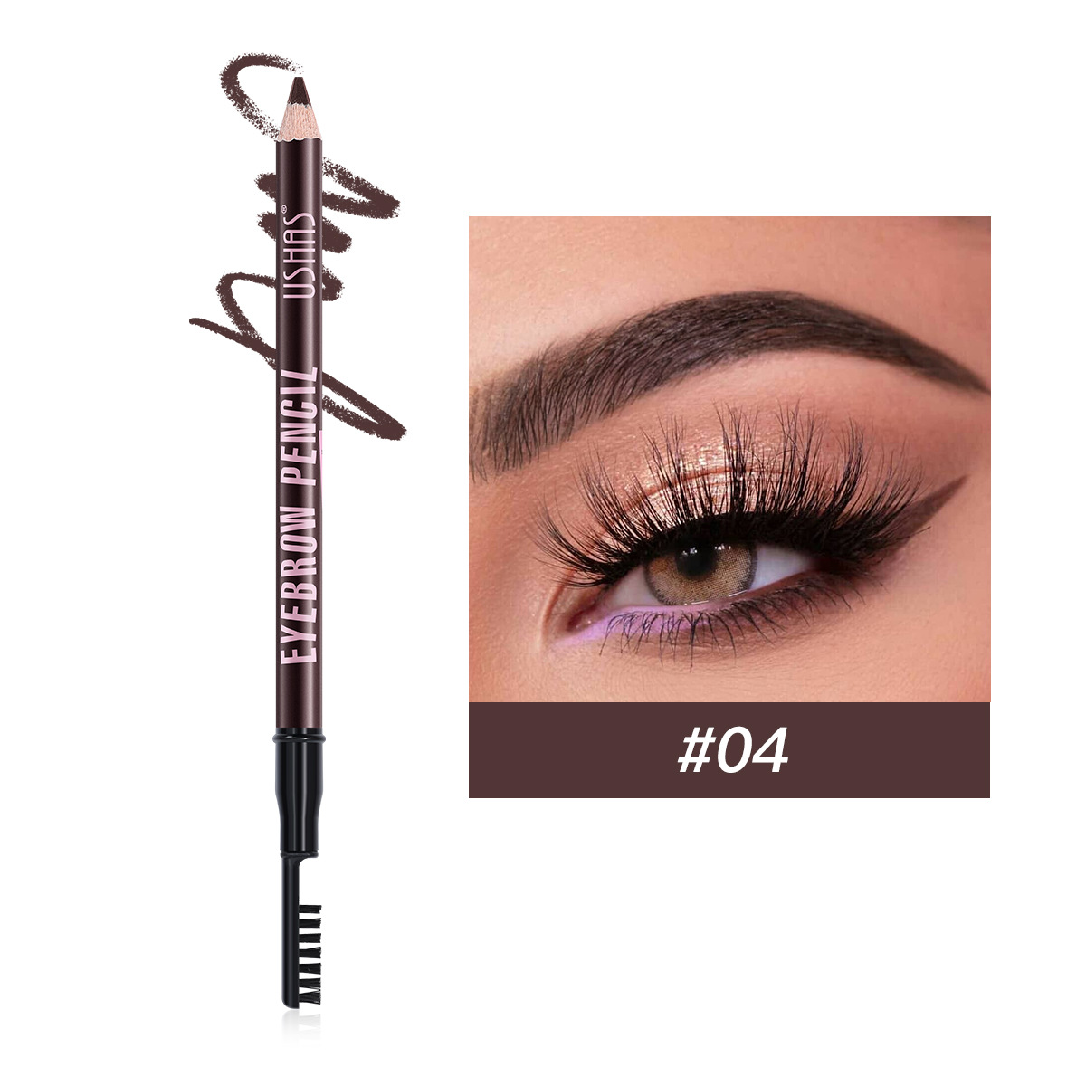 USHAS Amazon Europa y América venta caliente punto transfronterizo venta caliente impermeable y duradero lápiz de cejas UP007