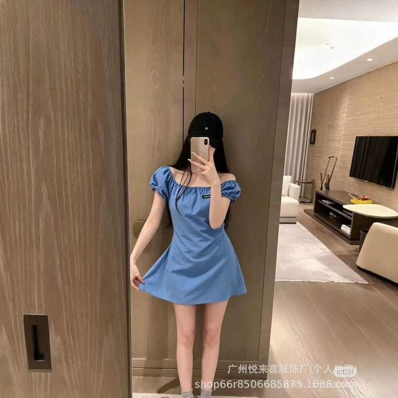 Mumu Series "Shenzhen Nanyou" Puff Sleeve Dress, Age-Reducing and Versatile, 2026 Spring/Summer New Product, Slimming Effect