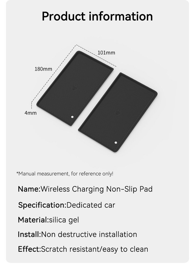 Suitable for 26 Models of Toyota Bz Wireless Charging Silicone Anti-Slip Mat Bz4X Center Console Protection Car Interior Special Accessories Modification