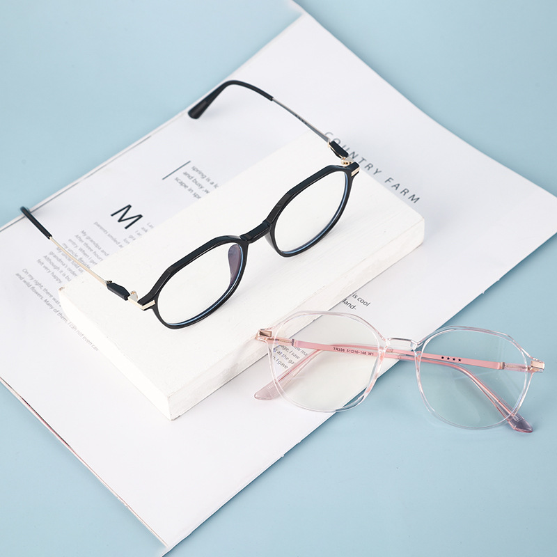 学生韩版近视镜可配镜男女网红同款眼镜架圆框平光镜防蓝光眼镜