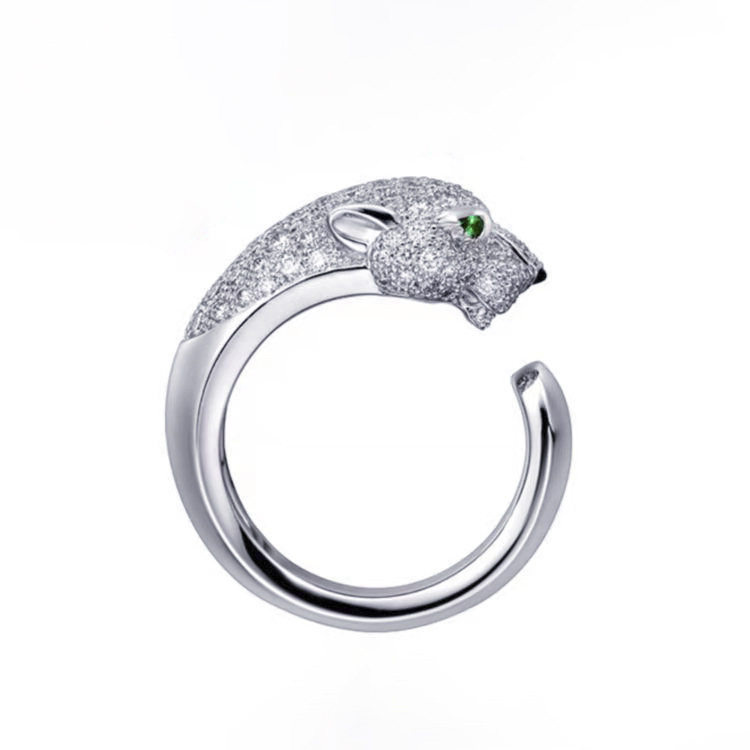 Leopard ring women's European and American explosive animal jewelry…