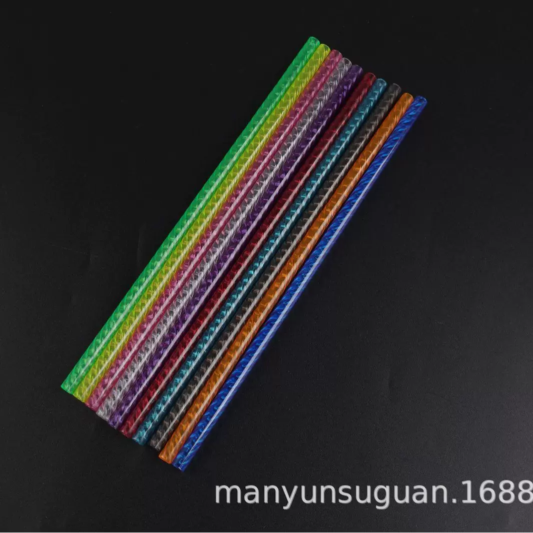 亚马逊热卖吸管水晶漩涡螺旋纹吸管PETG材质可重复使用吸管批发