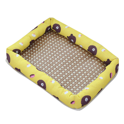 Linen mat nest pet ice mat cool mat nest mat dog kennel summer cat cooling rattan mat manufacturer direct sales