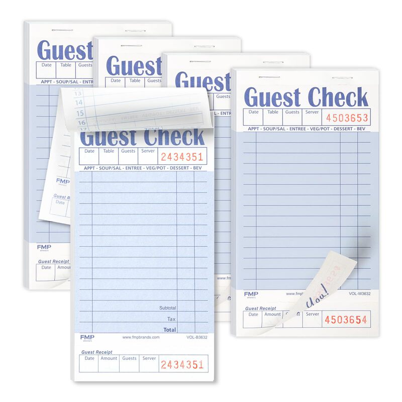 Amazon's Best-Selling Carbonless Guest Checks, Sales Orders, and Other Exportable Carbonless Menu Forms for Restaurant Orders