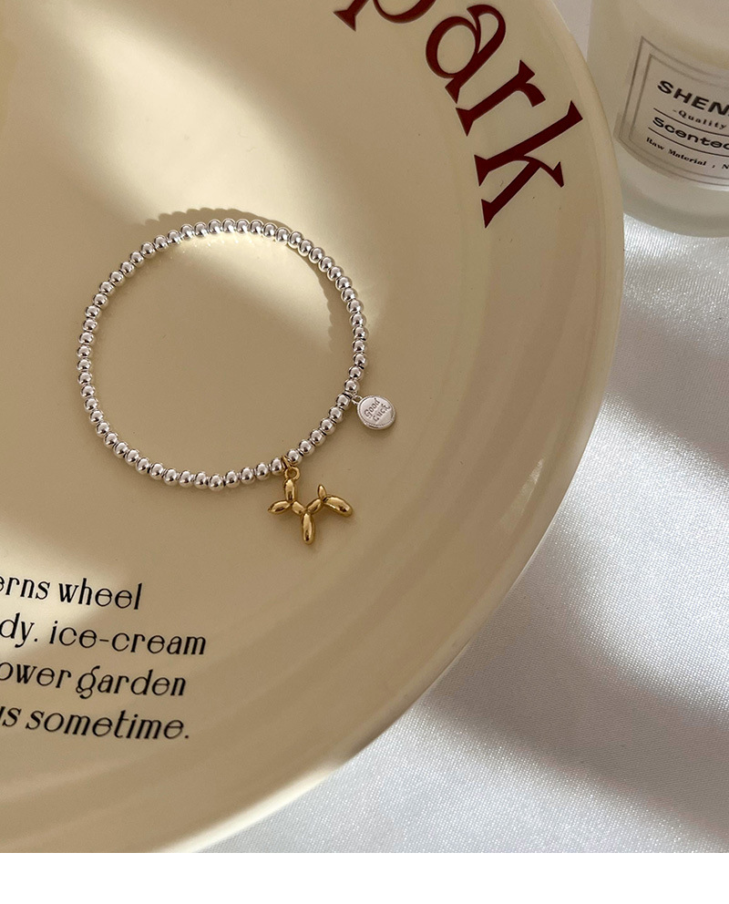 Balloon Dog Charm Bracelet Silver Bead Fashionable Jewellery_voghion.com