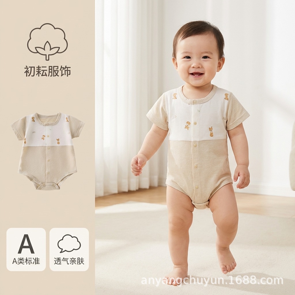 Ropa de bebé recién nacido, abrigo de verano, triángulo para bebés, bebés pequeños, algodón delgado para bebés. image 7