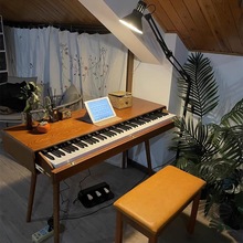 实木琴桌录音棚工作台音乐工作桌编曲桌调音台电钢琴midi键盘桌子