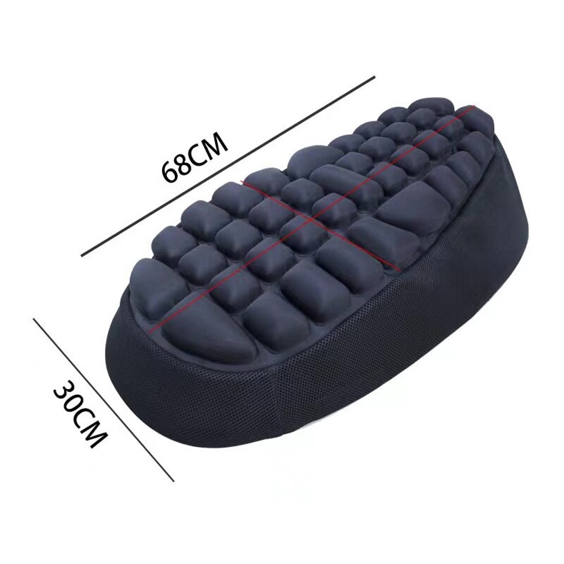 Motorcycle Seat Cushion Cover with Airbag, Inflatable, Pressure-Reducing, Heat-Insulating, Breathable, Summer Off-Road Long-Distance Riding, Additional Soft Seat Cushion for Electric Vehicles