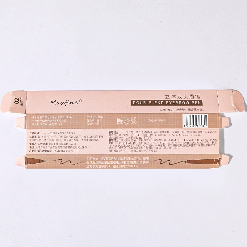 Double-sided triangular eyebrow pencil Maxfine, dual-tip liner & brow, 0.01 mm fine tip