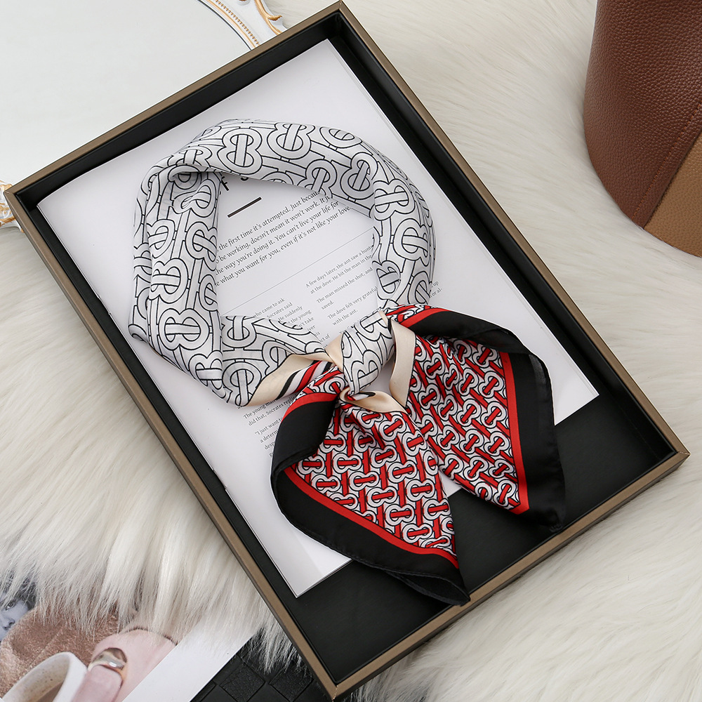 Moda de alta calidad, bufandas de seda femeninas versátiles, nuevos bufandas cuadradas de seda, decoración profesional de impresión coreana, bufandas de cuello