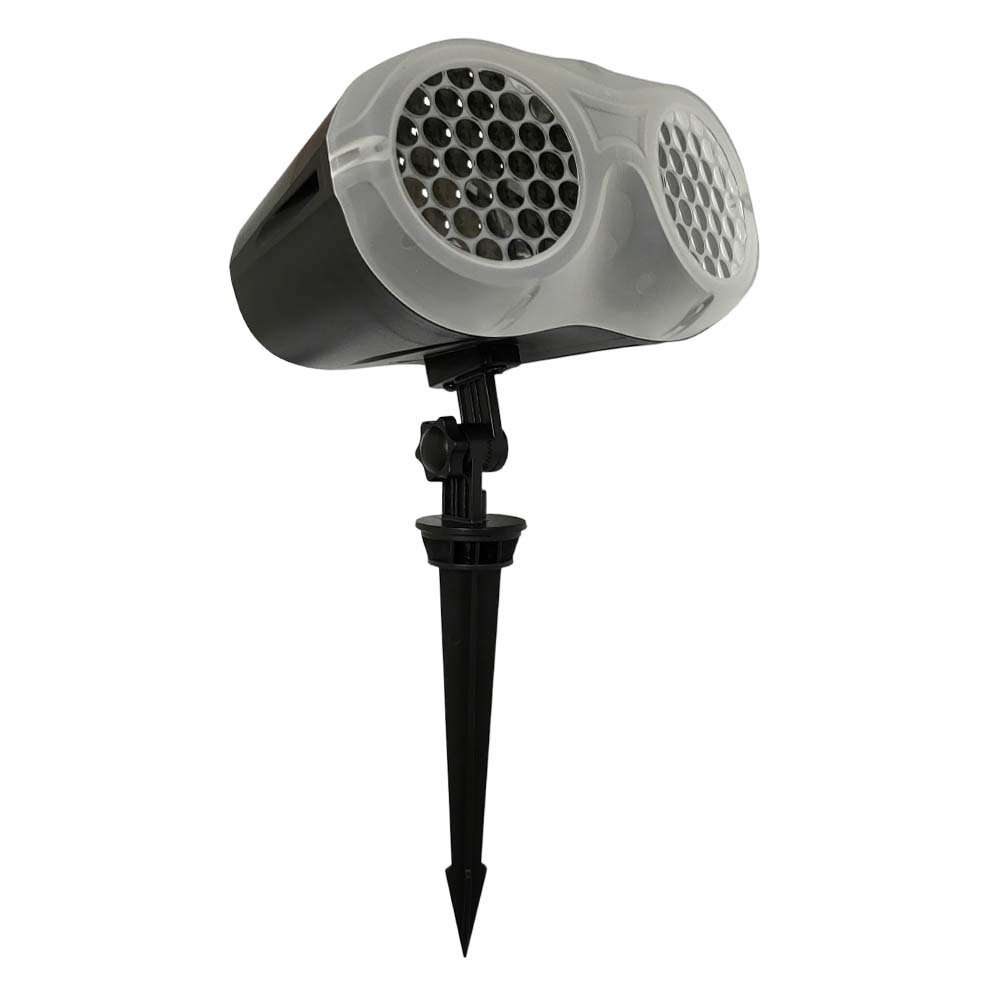 圣誕暴風雪雙筒遙控戶外草坪燈跨境歐美裝飾投影菲林圖案雪花燈