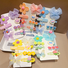 New Children Hair Clip Set Korean Princess Hairpins for Girls Cartoon Hair Accessories Cute Girls Fringe Hair Wholesaler Headwear