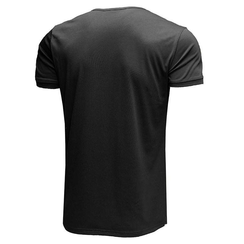 T-shirt uomo scollo a v maniche corte stile casual estivo_voghion.com
