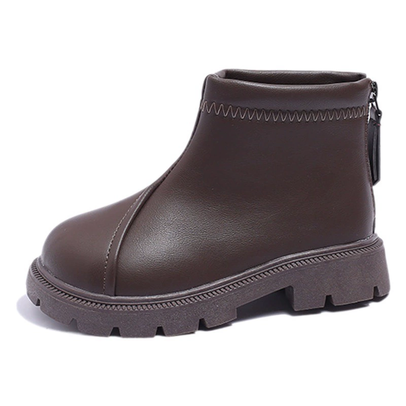 Детская обувь осень 2025, новые детские короткие ботинки, мягкая подошва, ботинки для девочек, корейский стиль, большие кожаные ботинки, ботинки принцессы