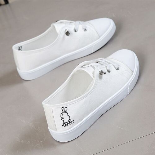 Spring New Canvas Shoes Women's Korean Style Versatile Black Fabric Shoes Casual Ulzzang Student Platform Shoes