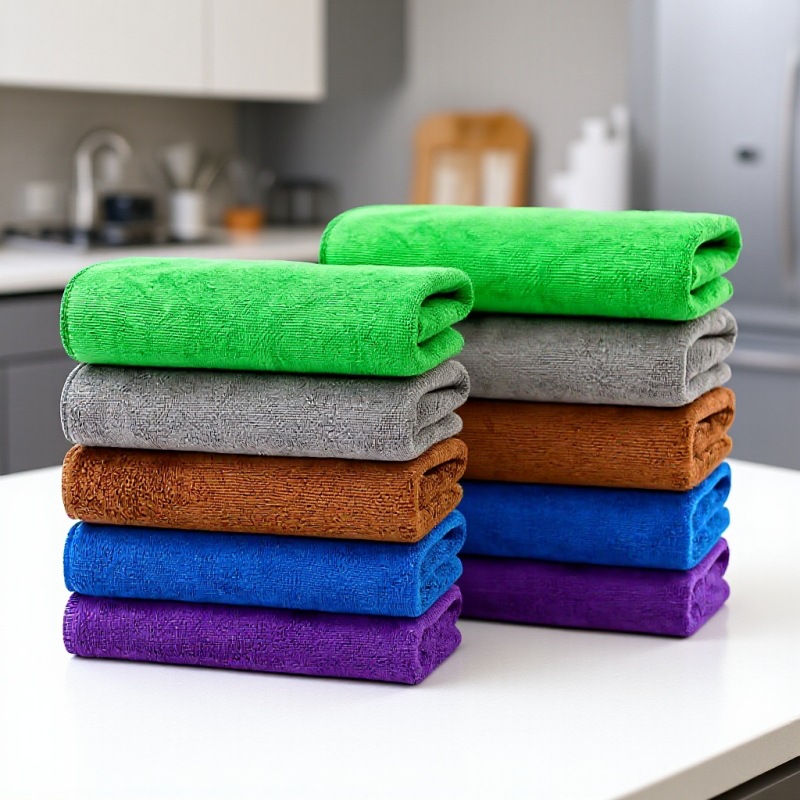 Housekeeping Cleaning Cloth, Thickened, Absorbent, Lint-Free, Kitchen-Specific Towel, Household Cleaning, Table Wiping, Car Wiping Towel
