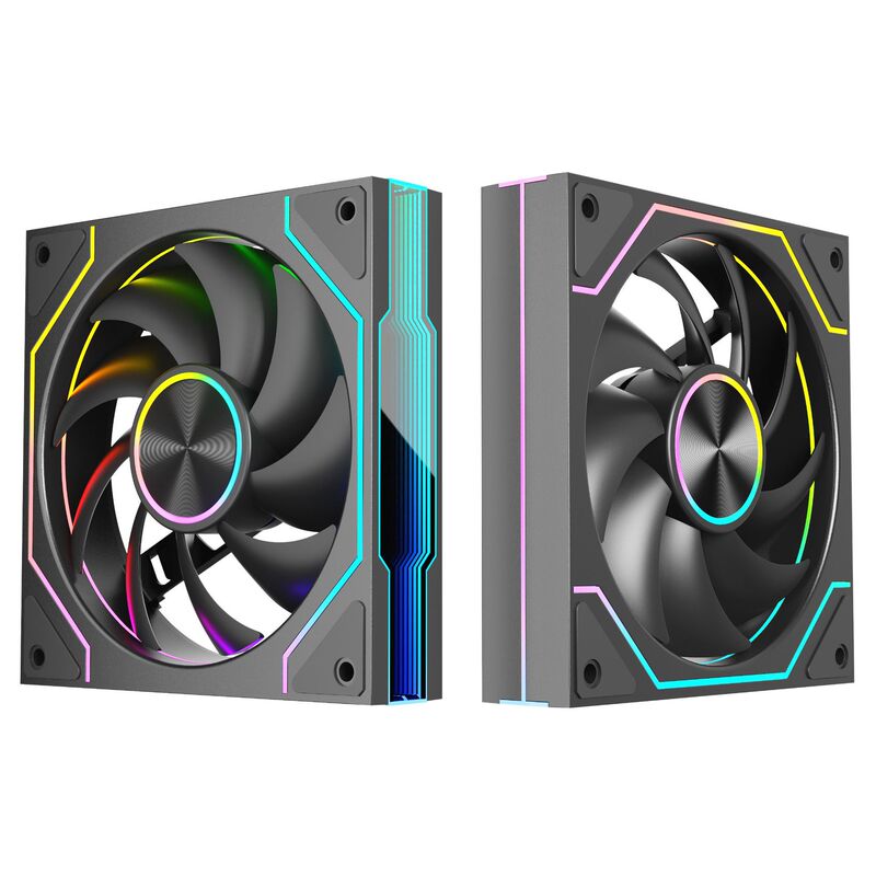 プリズム 9pro シャーシファンデスクトップコンピュータ argb Shenguang 同期 pwm サイレント 12 センチメートルコールドラジエーター冷却ファン|undefined